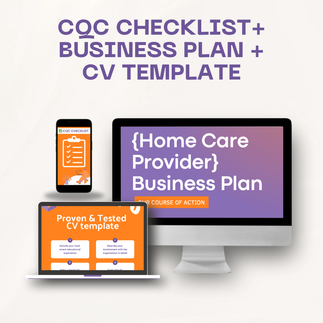 CQC Checklist w/ Guided Business Plan & CV Template – OnCare ...